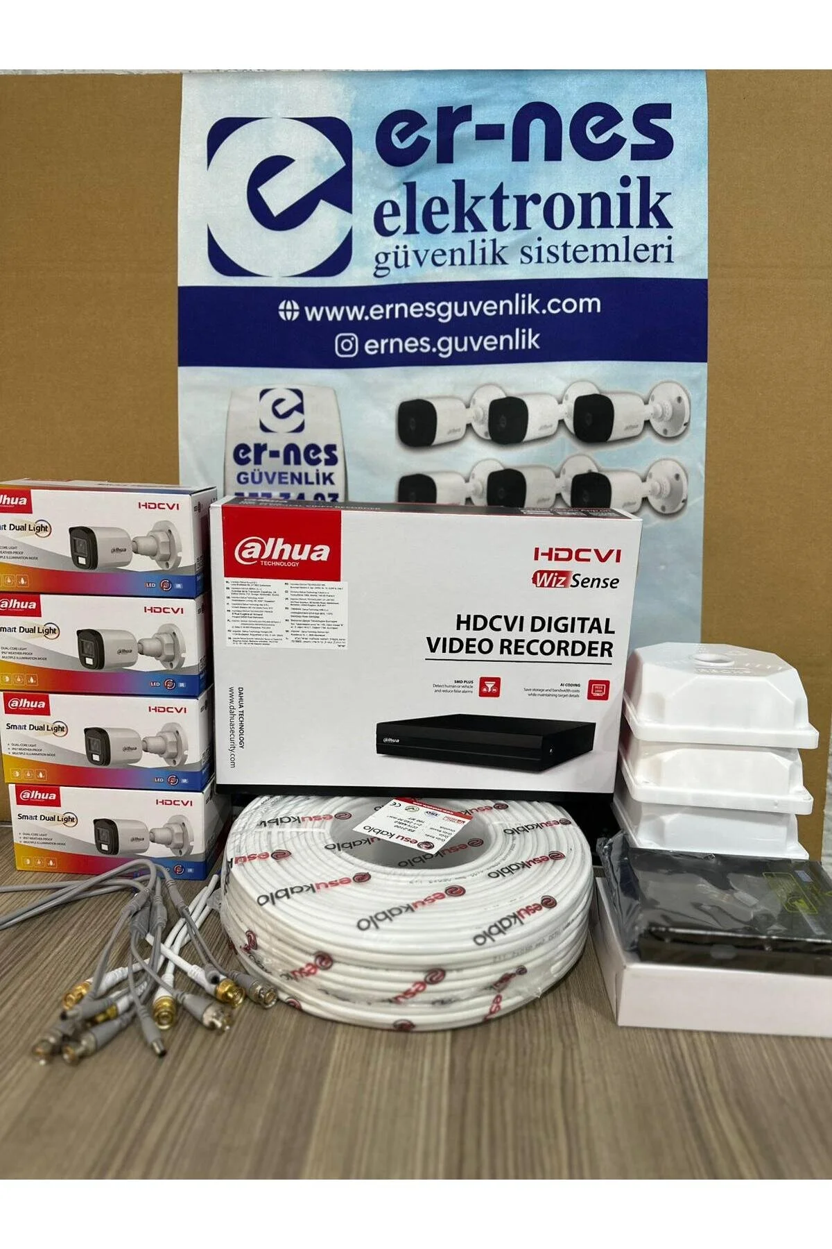 Dahua 4 kameralı AHD təhlükəsizlik kamera dəsti